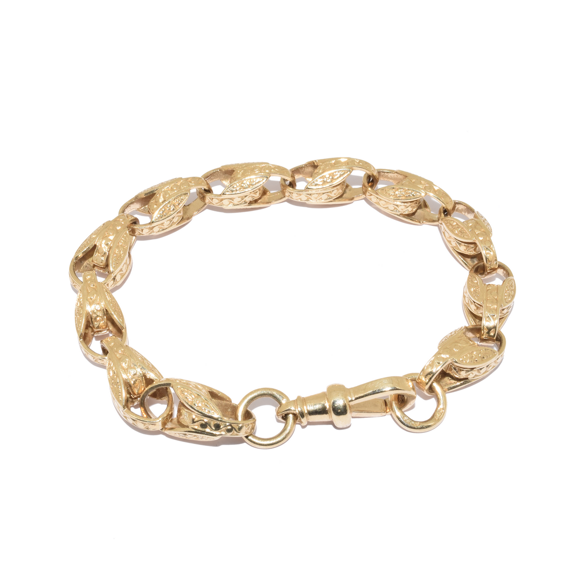 9ct Gold Tulip Antique Style Bracelet Gary French Jewellery