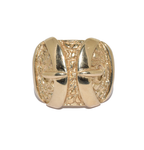9ct Extra Large Double Buckle Ring
