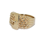 9ct Buckle Keeper Ring
