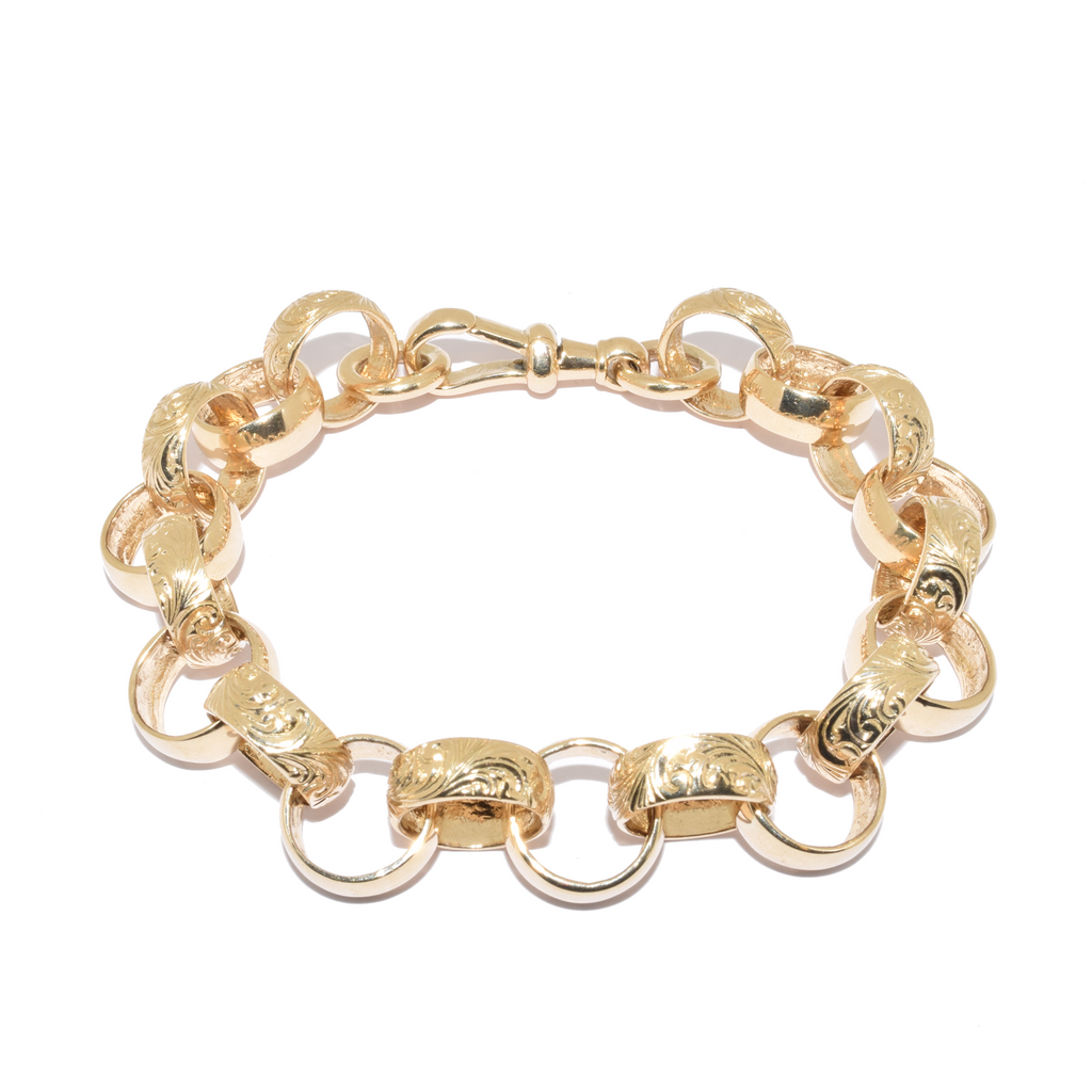 9ct Yellow Gold Belcher Heart Bracelet – Keanes Jewellers