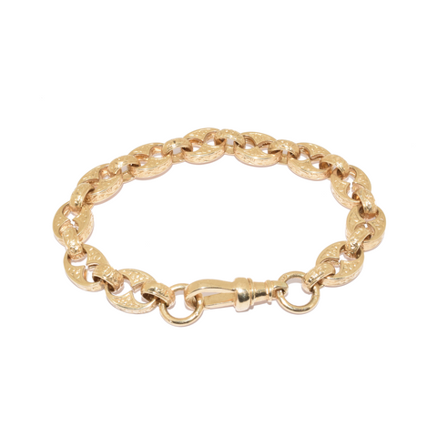 9ct Gold Handmade Antique Style Bracelet