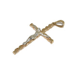 Large 9ct Handmade Twisted Cross Pendant