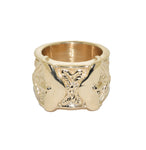 9ct Solid Double Buckle Ring