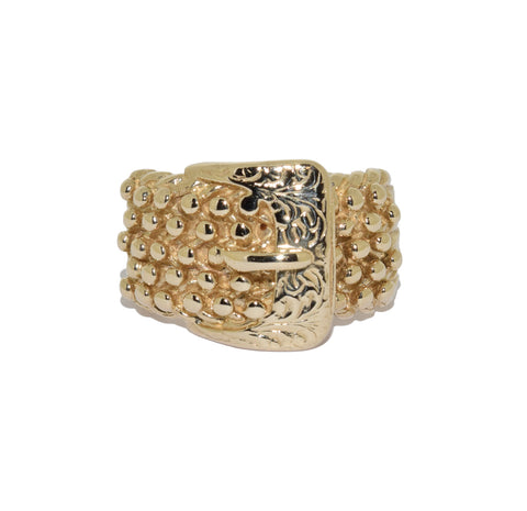 9ct Buckle Keeper Ring