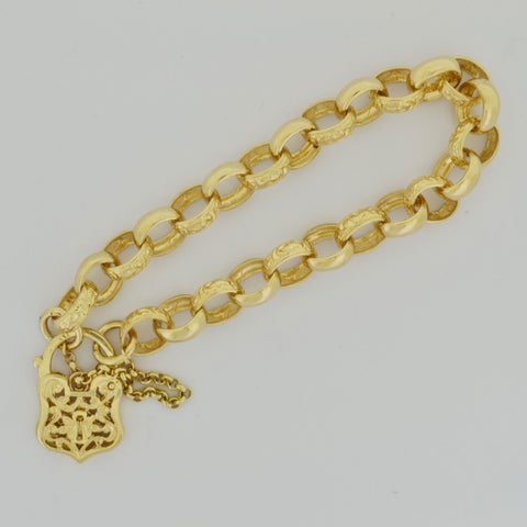 MEN'S 9.5 INCH Belcher Bracelet Jewellers Bronze 72g dipped in 9ct Gold. -  Romany Gold