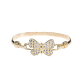 Girls 9ct Gold Butterfly Torque Bangle